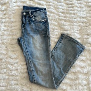 Grace in LA embellished boot cut jeans